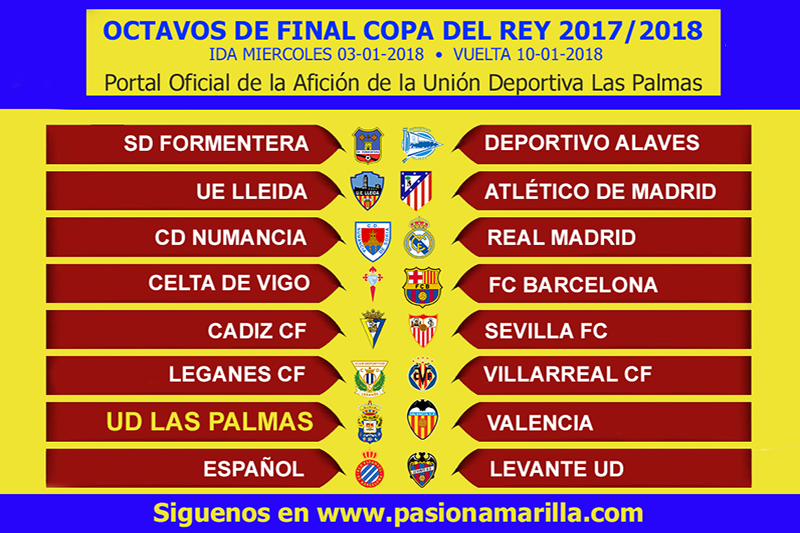 UD Las Palmas - Valencia en octavos de la Copa del Rey